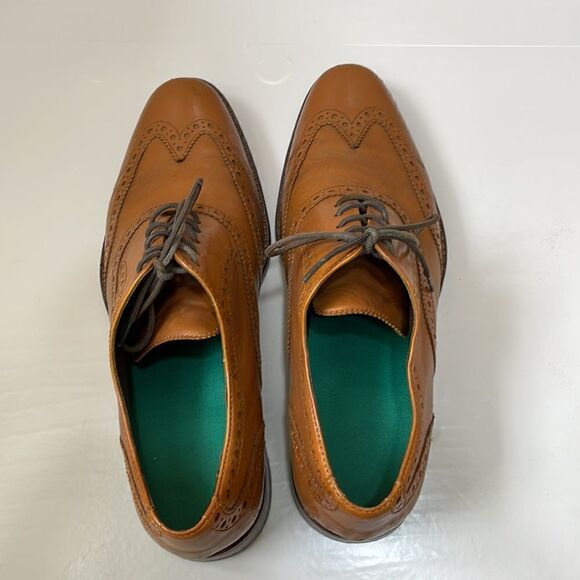 COLE HAAN‎ PRESTON LEATHER WINGTIPS IN BRITISH TAN - Picture 5 of 9